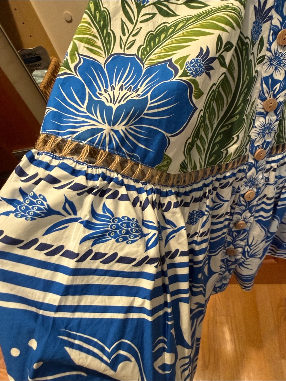 Farm Rio Off-White Tropicance Midi Dress size small EUC - Picture 6 of 9